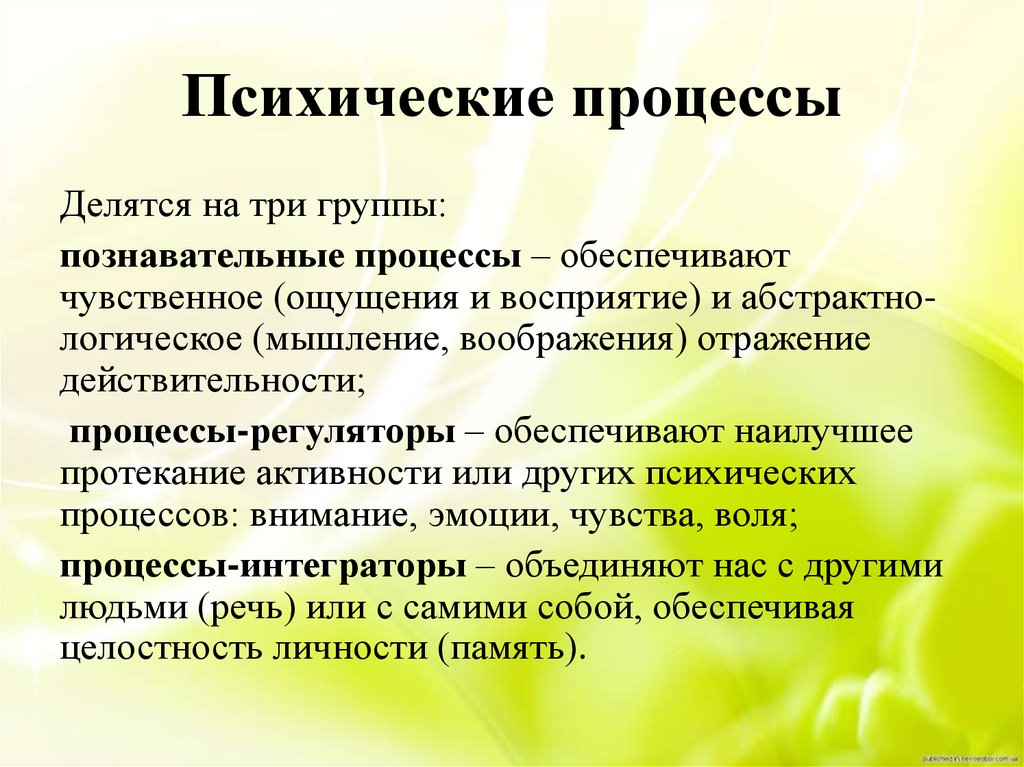 Психические процессы