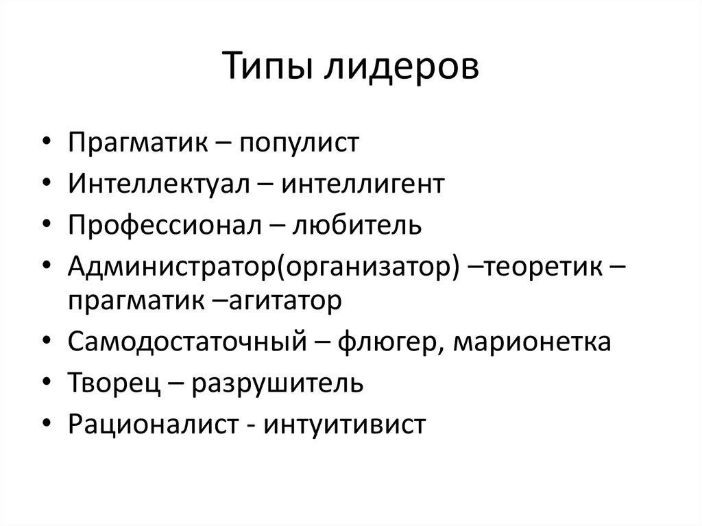 Виды лидеров. Типы лидеров. Типы лидерства. Типы лидеров вожак.