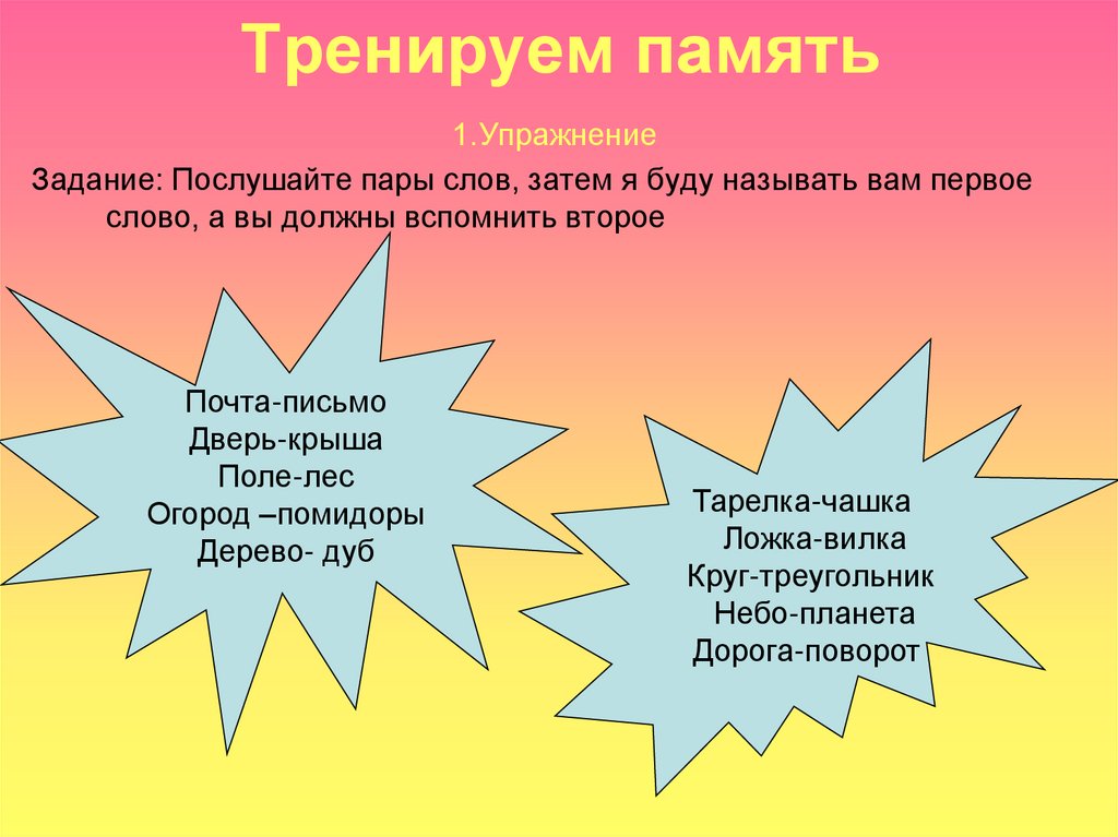 Тренирую память пошаговый план