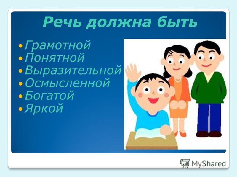 Речь должна быть. Какой должна быть речь. Речь должна быть грамотной.