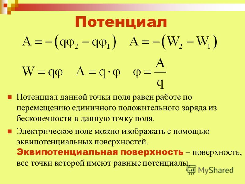 Что такое потенциал