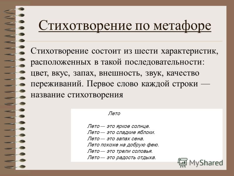 Метафоры в стихотворении