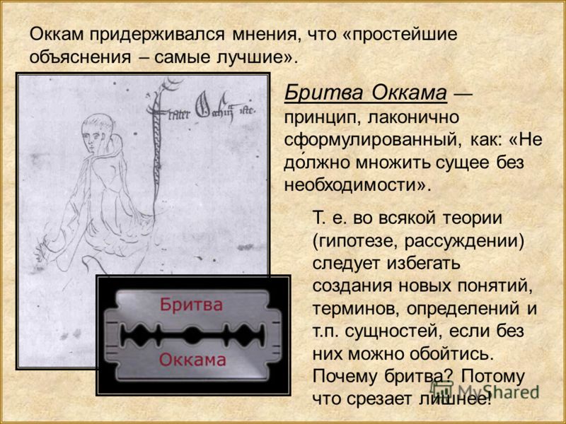 Бритва оккама презентация