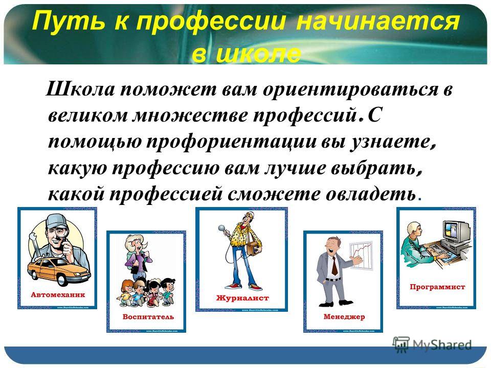 Напиши люди каких профессий. Путь в профессию. Путь к профессии начинается в школе. Классные профессии. Презентация профессии школы.