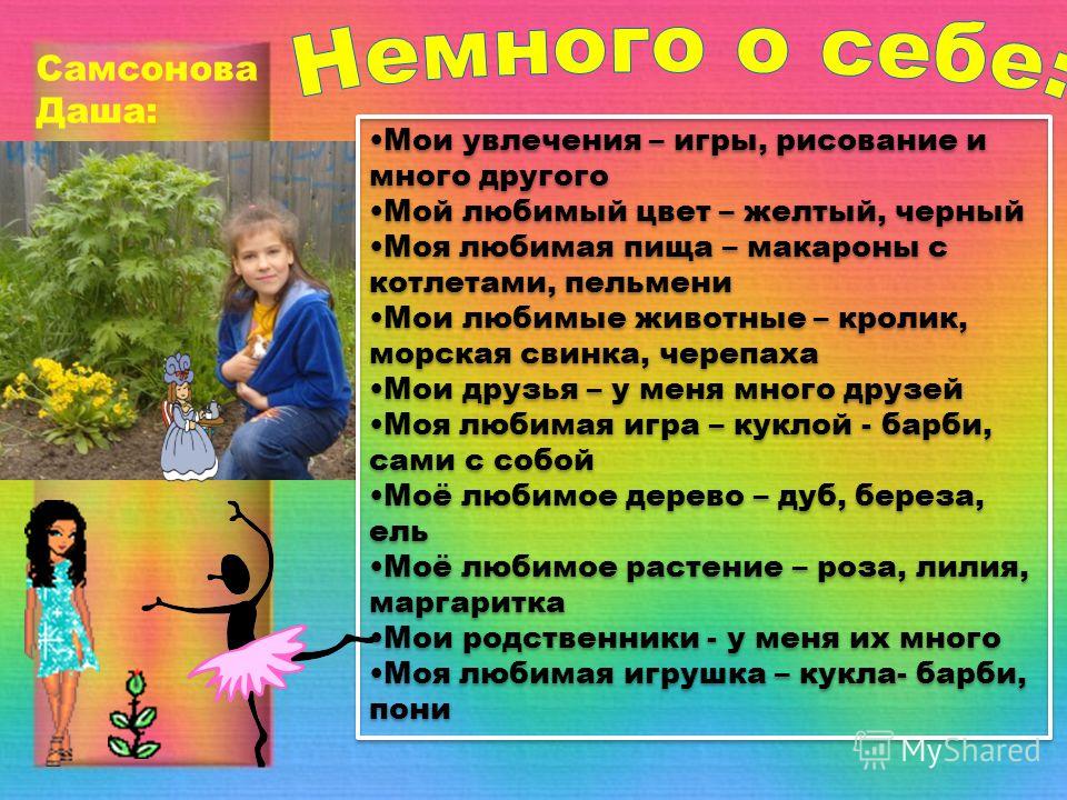 План сочинения о себе