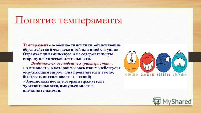 Темперамент презентация 8 класс технология