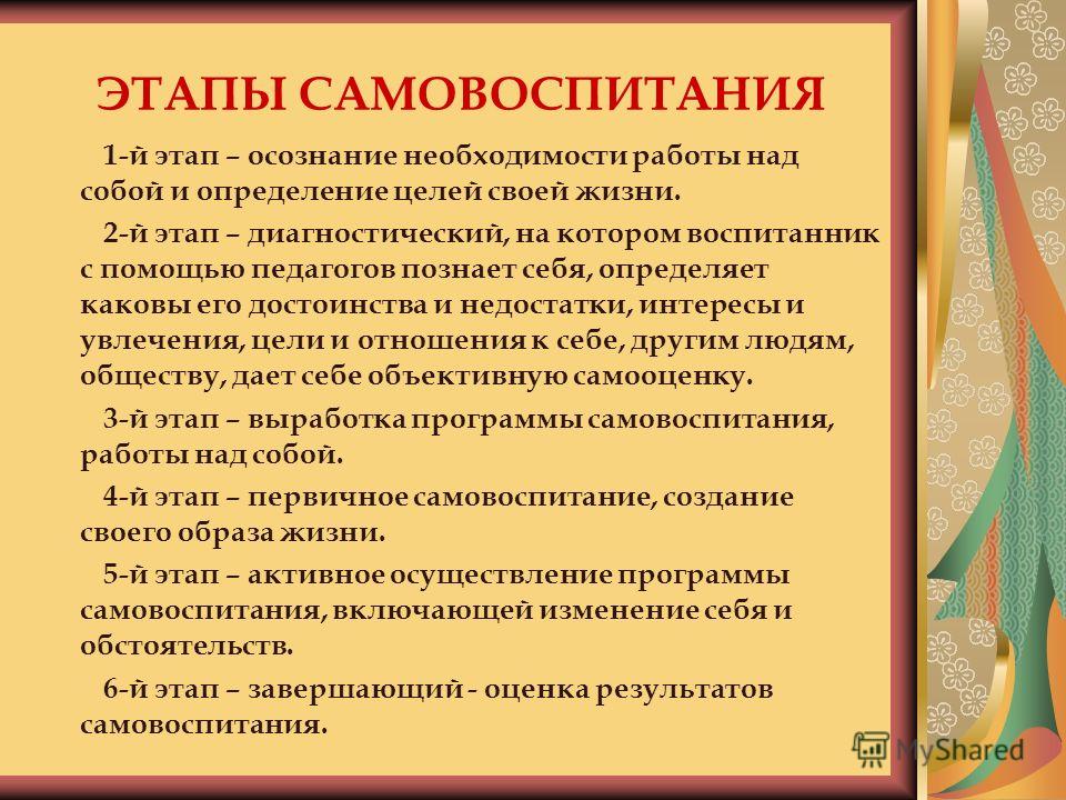 Личный план физического самовоспитания