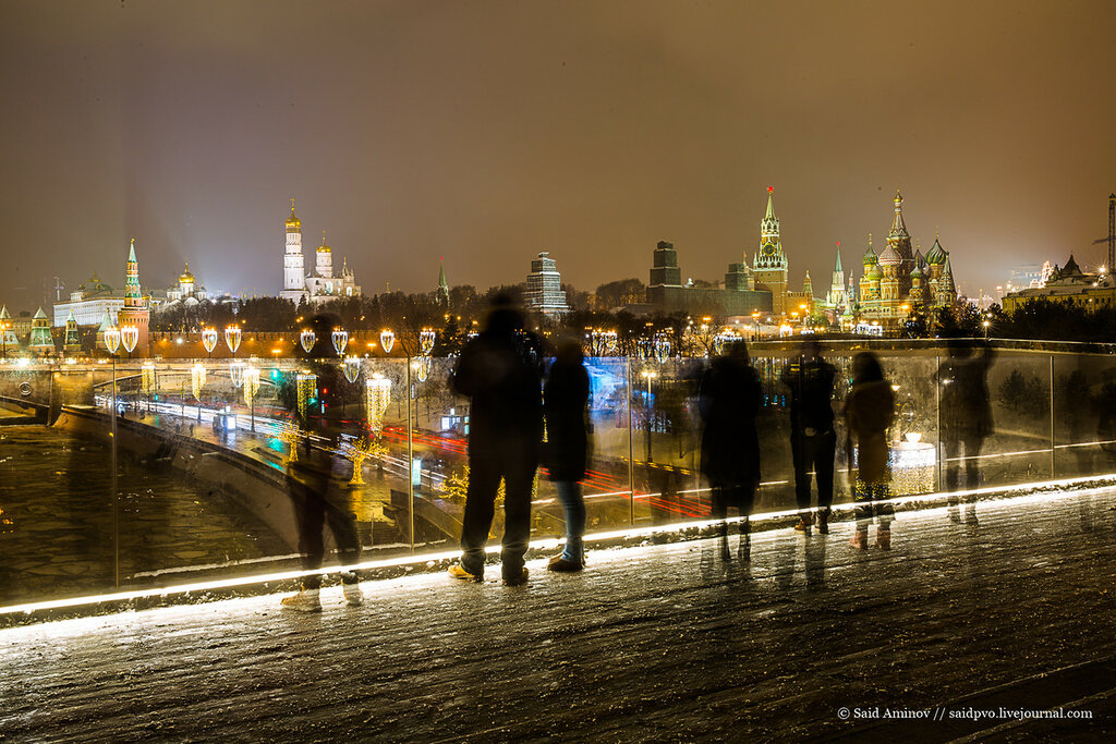 Ночная зима в москве