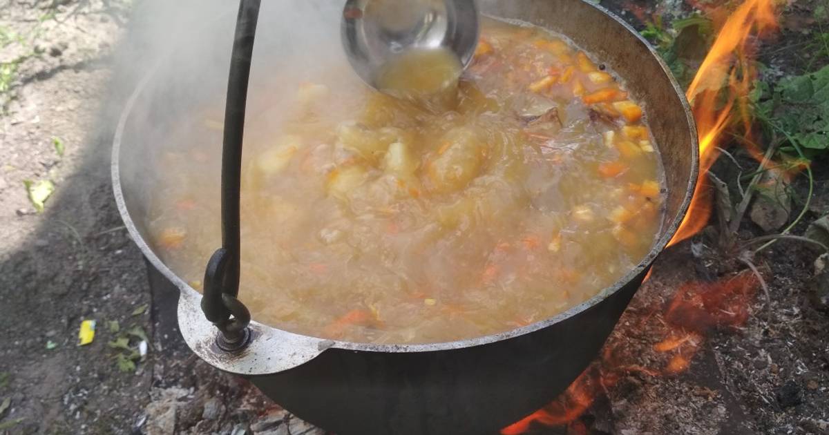 Шурпа из свинины в домашних условиях в казане на плите рецепт с фото пошагово