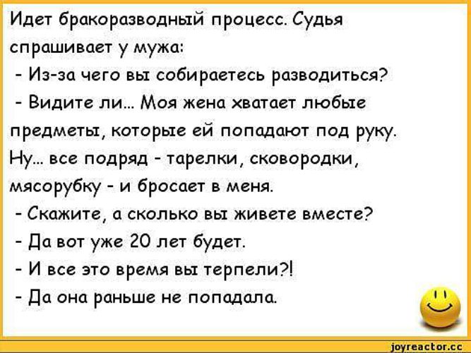 Бракоразводный процесс. Идёт бракоразводный процесс анекдот. Идет бракоразводный процесс судья спрашивает. Анекдоты про развод мужа и жены. Семейные анекдоты про мужа и жену.