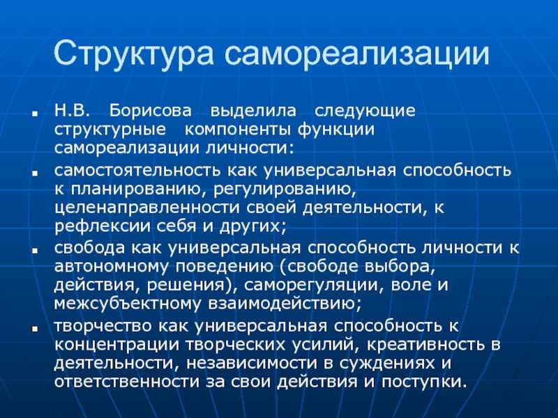 Возможность самореализации. Условия для самореализации. Условия самореализации личности. Структура самореализации личности. Основные пути личностной самореализации.