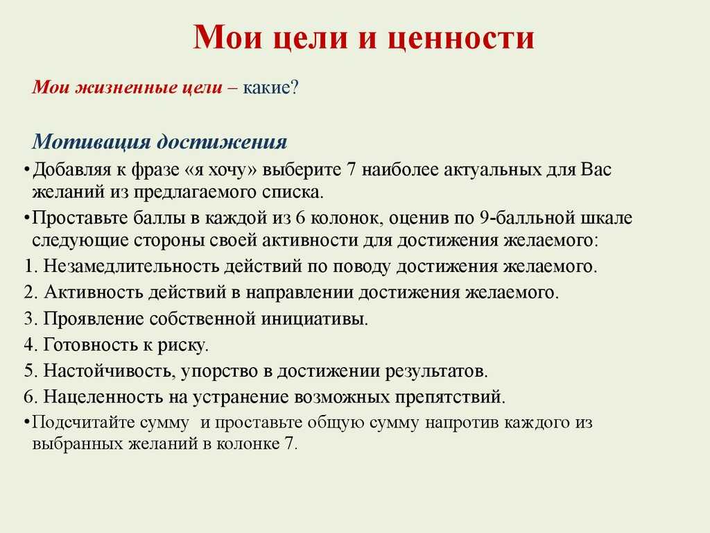 Ваши планы на будущее в анкете что писать