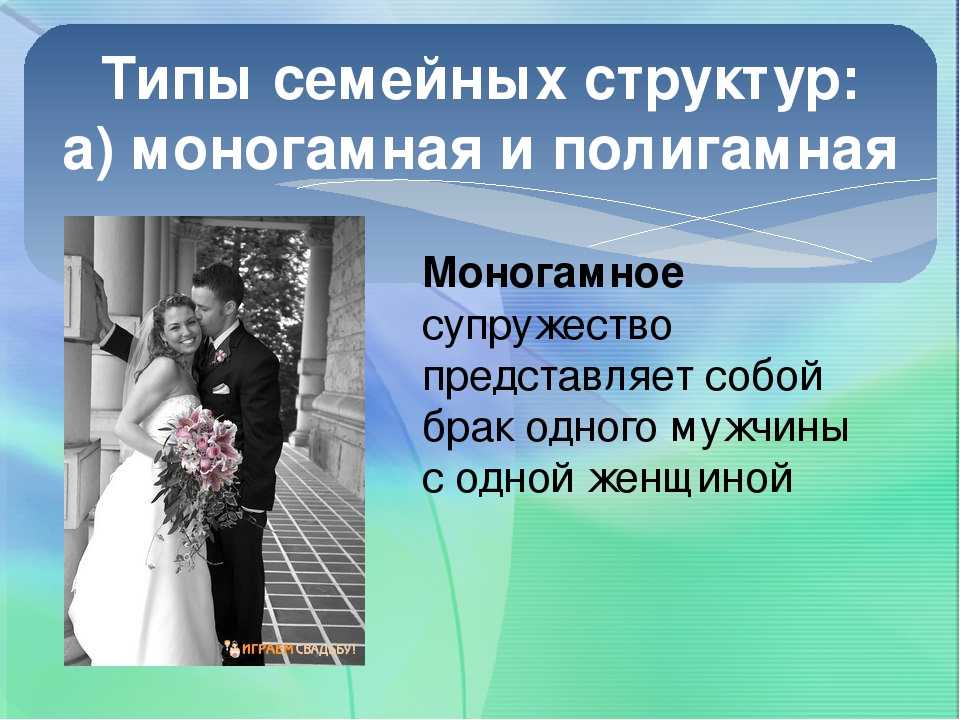 Брак одного мужчины с одной женщиной. Типы семьи моногамная. Моногамные и полигамные. Виды семейных структур. Моногамные отношения.