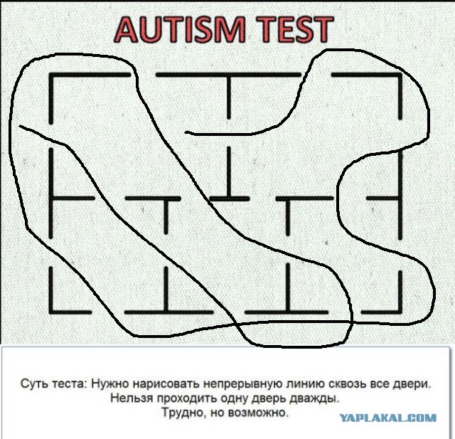 Тест на аутические расстройства. Тест на аутизм решение. Тест на аутизм двери. Тест на аутизм проведи одну линию. Тест на аутизм с дверями решение.