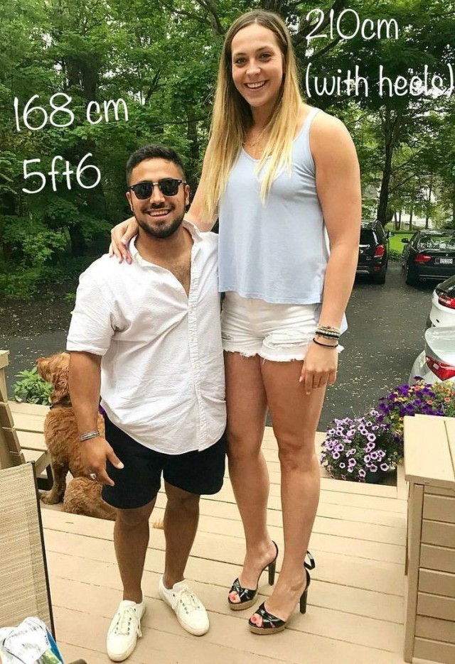 Фото высокой девушки и низкого парня