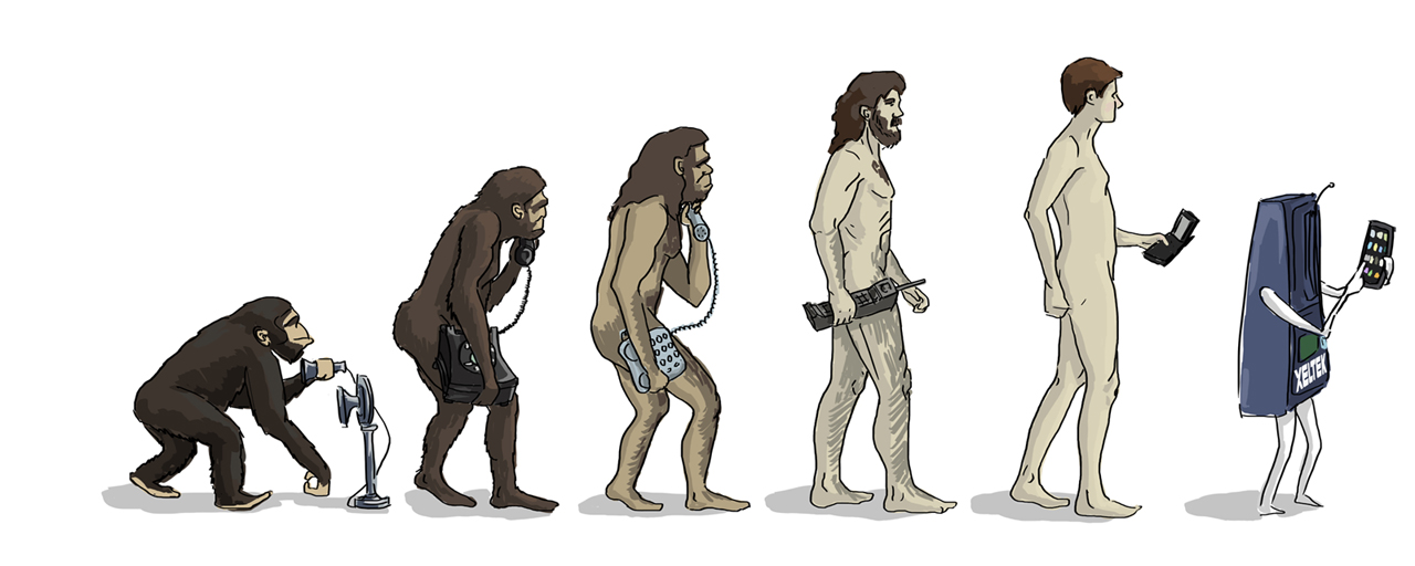 Эволюция видна. Эволюция телефонов. Эволюция человека с телефоном. Эволюция мобильных телефонов в картинках. Развитие человека с телефоном.