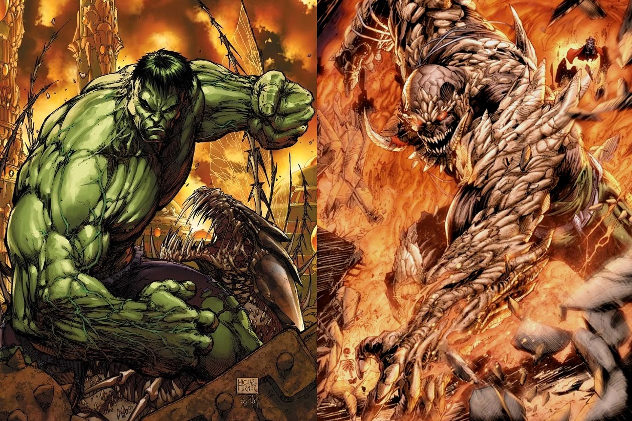 Кто силен против. Халк Думсдэй. Халк vs Думсдей. Hulk vs Doomsday. Думсдей против Халка.