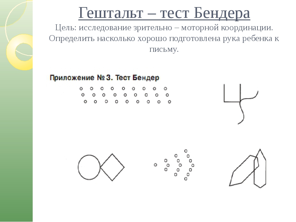 Гештальт тестом бендер