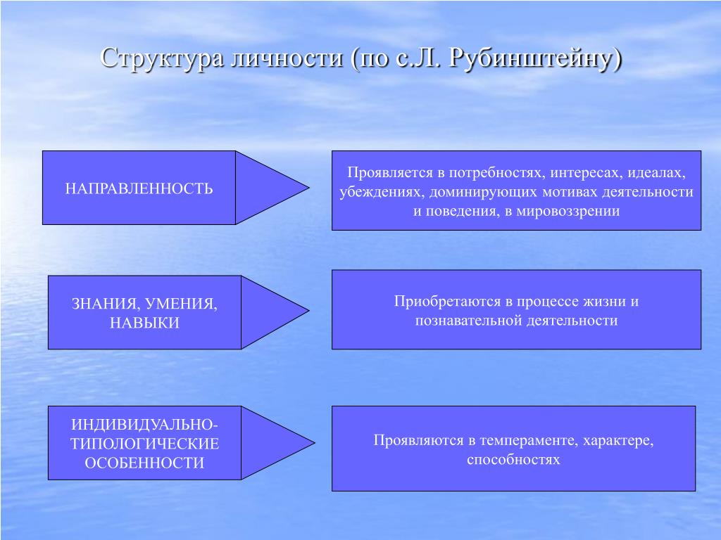 Схема структуры личности по рубинштейну