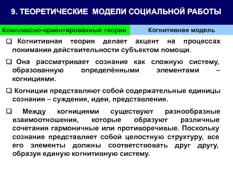 Когнитивная теория. Когнитивное сознание. Когнитивная концепция сознания. Сознание в когнитивной психологии.