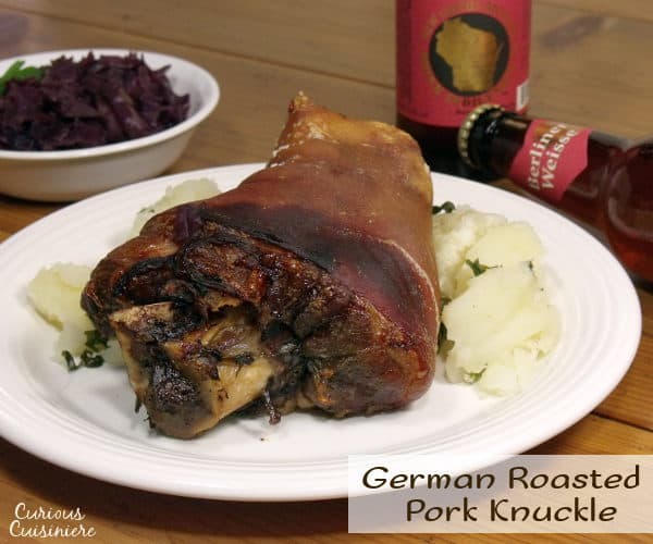 Schweinshaxe, or tender and juicy pork knuckle wrapped in a salty and roasted-crisp skin, is the quintessential Oktoberfest feast, perfect for pairing with a big stein of your favorite beer. 